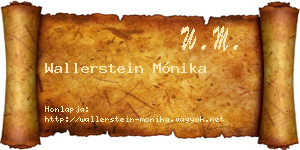 Wallerstein Mónika névjegykártya